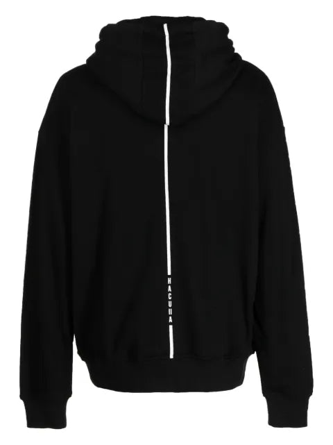 Haculla photograph-print drawstring cotton hoodie