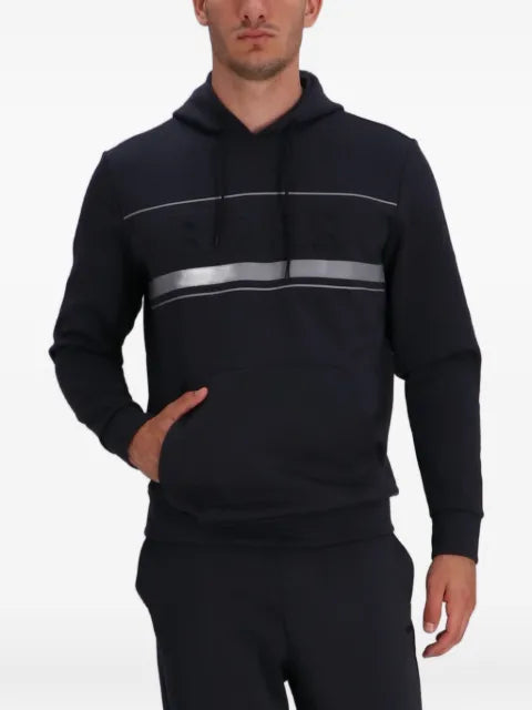 BOSS logo-band hooded sweatshirt
