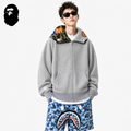 BAPE Camo Shark Hoodie - Black, Grey & Red