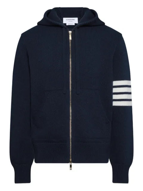 Thom Browne lunar new year intarsia 4-bar stripe-detail hoodie