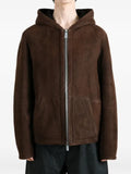Yves Salomon suede hooded jacket