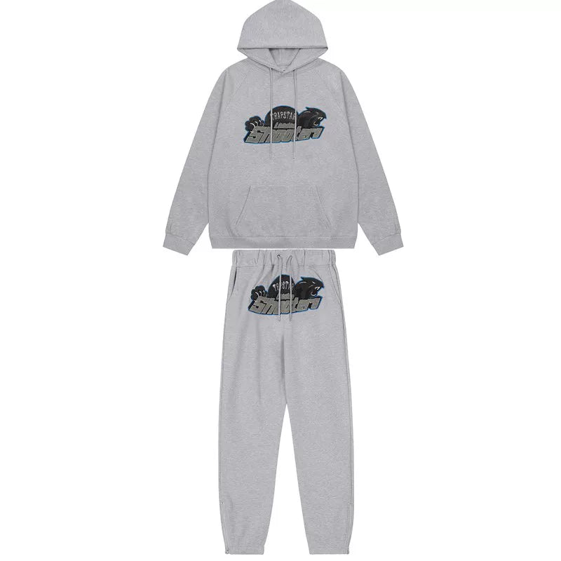 Trapstar Shooters Panther Forest Green Silver Tracksuit — Gray