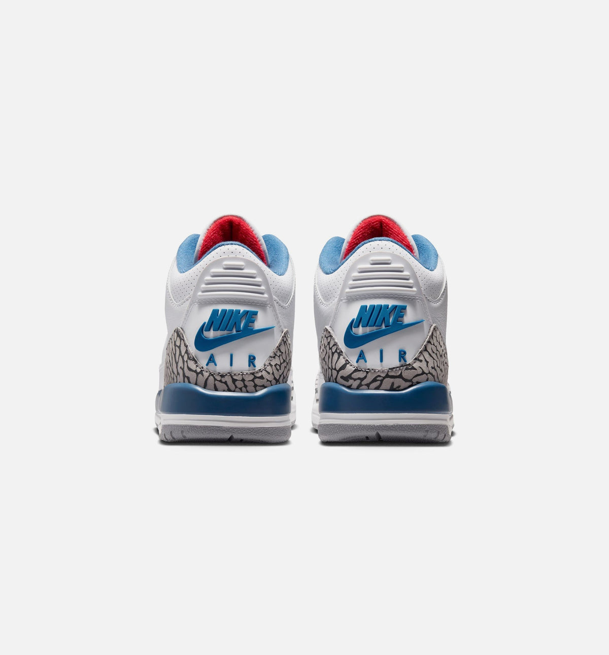 Air Jordan 3 Retro OG True Blue Grade School Shoes - White Fire Red True Blue