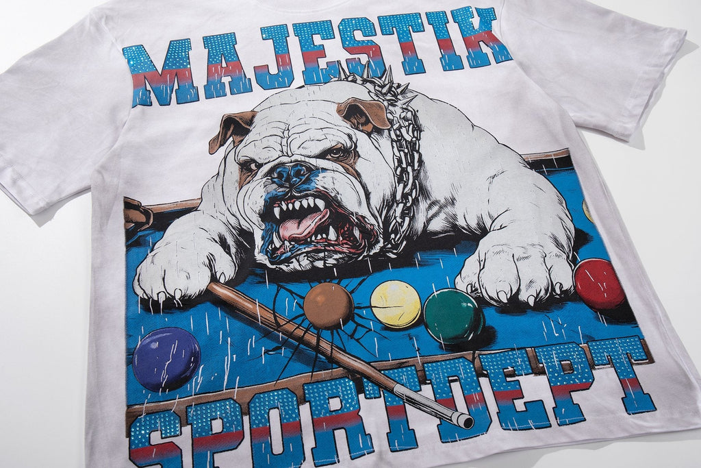 MAJESTIK Bulldog Billiards Graphic T-Shirt