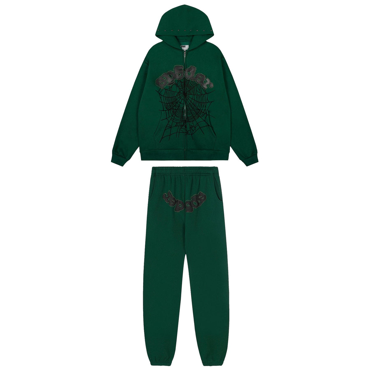 Sp5der Spiderweb Graphic Hoodie & Jogger Matching Set