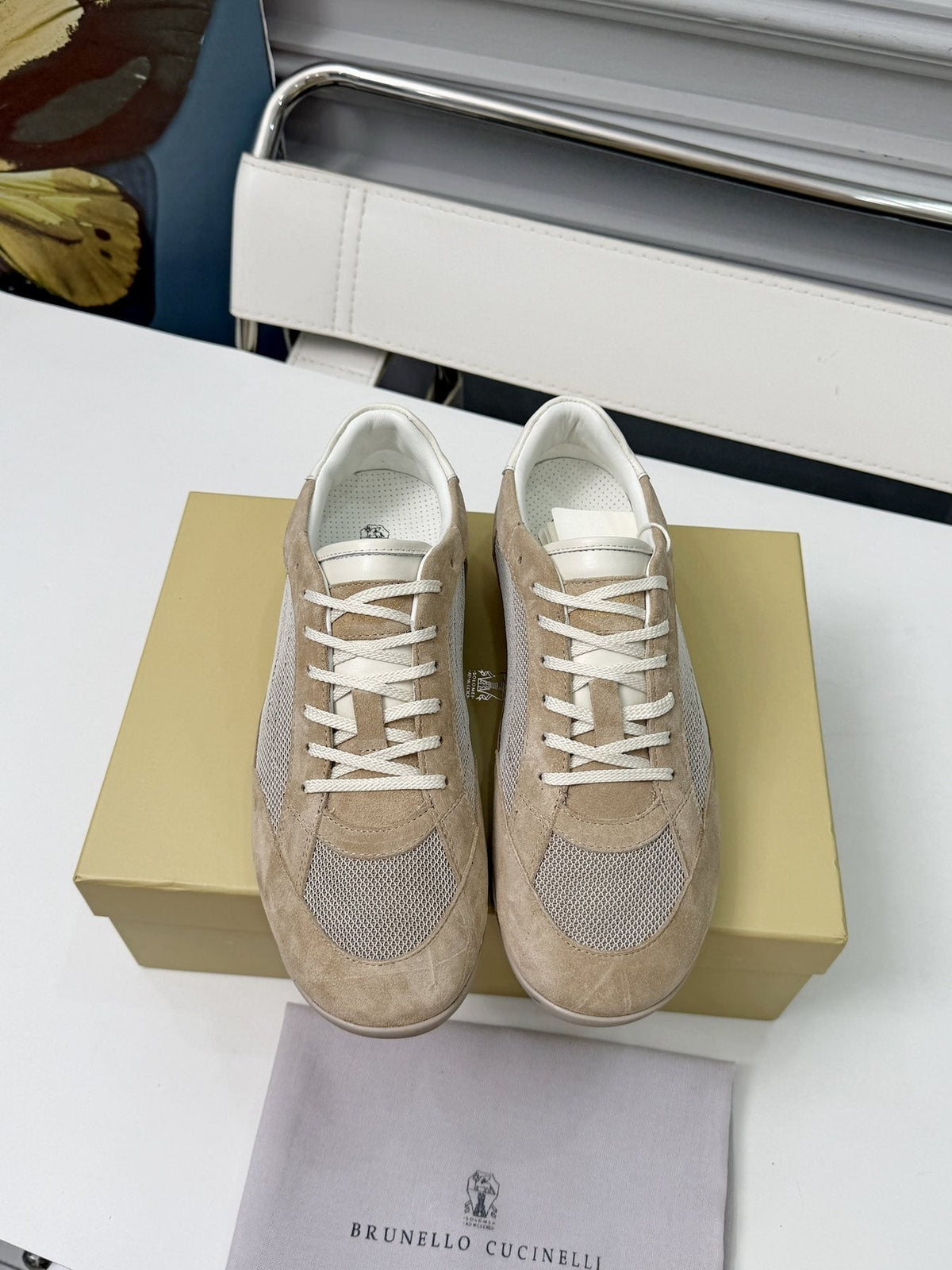 Brunello Cucinelli Low-Top Lace-Up Sneakers - Padded Collar